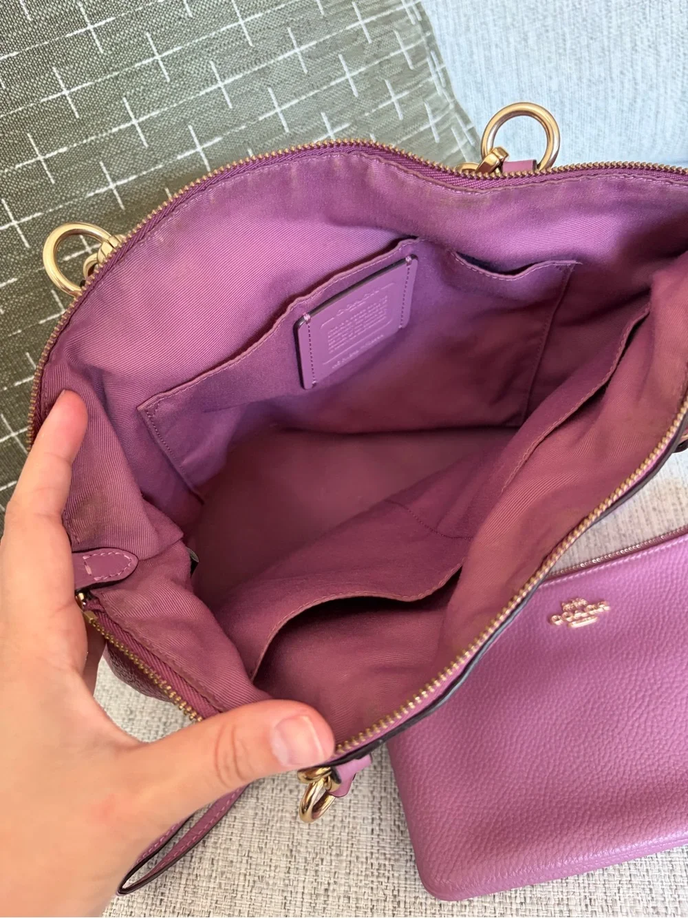 Coach pebbled leather